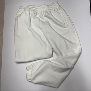 Women's White Heavyweight SweatPants